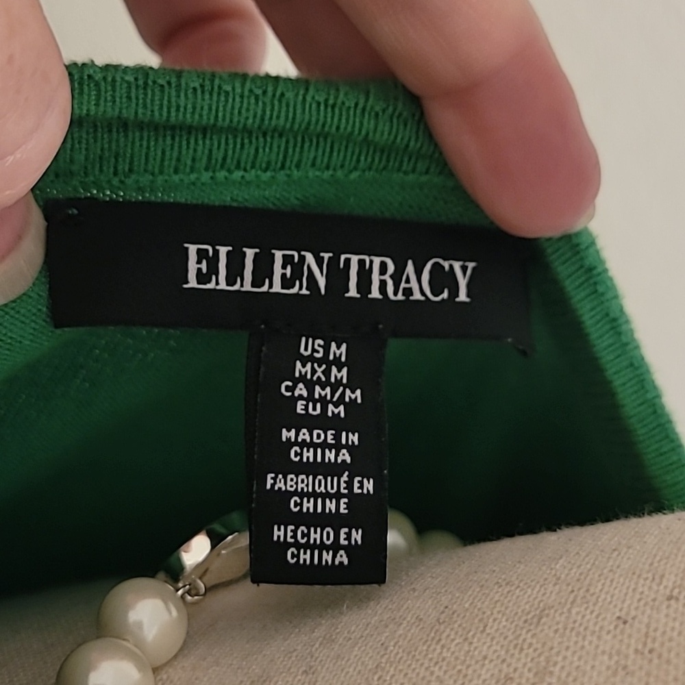 Ellen Tracy Vibrant Green Knitwear - Picture 2 of 3